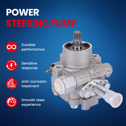 MOCA Power Steering Pump Fit for 1998-2004 Nissan Frontier L4 2.4L & 2005-2007 Nissan Pickup L4 2.4L & 2000-2004 Nissan Xterra L4 2.4L