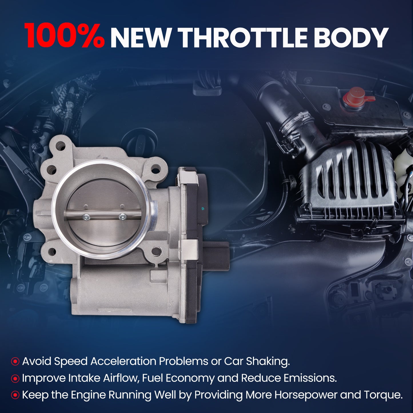 MOCA Throttle Body Fit for 2007-2010 Chevrolet Cobalt L4 2.2L & 2007-2011 Chevrolet HHR L4 2.2L & 2007-2009 Pontiac G5 L4 2.2L