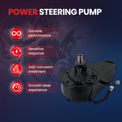 Bomba de dirección asistida MOCA con depósito compatible con Chevrolet C35 5.7L (1996-2000), Chevrolet Silverado 1500 6.0L (2003-2006), GMC C3500HD 6.5L (1996-2002) y GMC Sierra 3500 HD 6.0L (2007-2010)