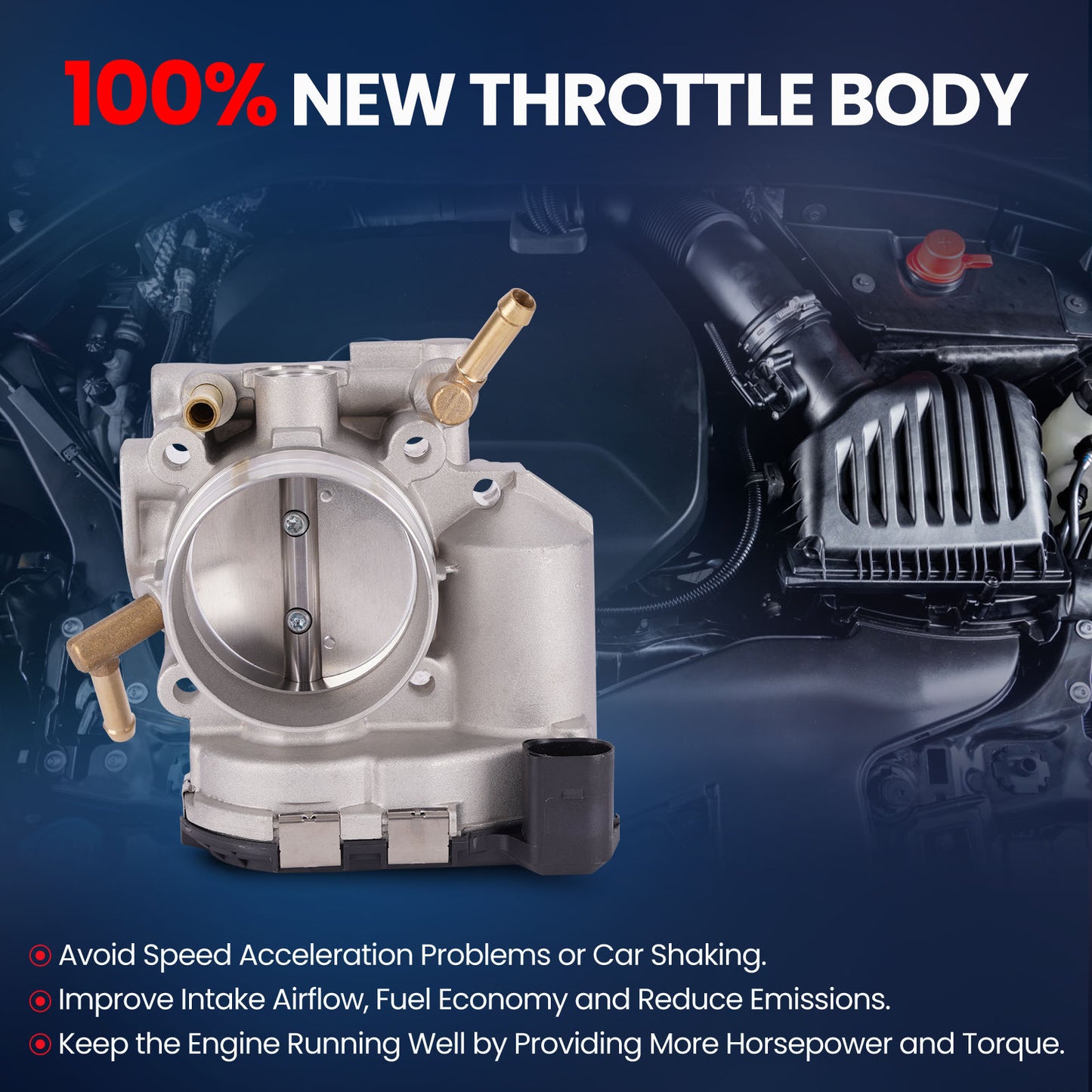 MOCA Throttle Body Fit for 2001-2005 Volkswagen Jetta L4 2.0L & 2001-2003 Volkswagen Beetle Golf L4 2.0L