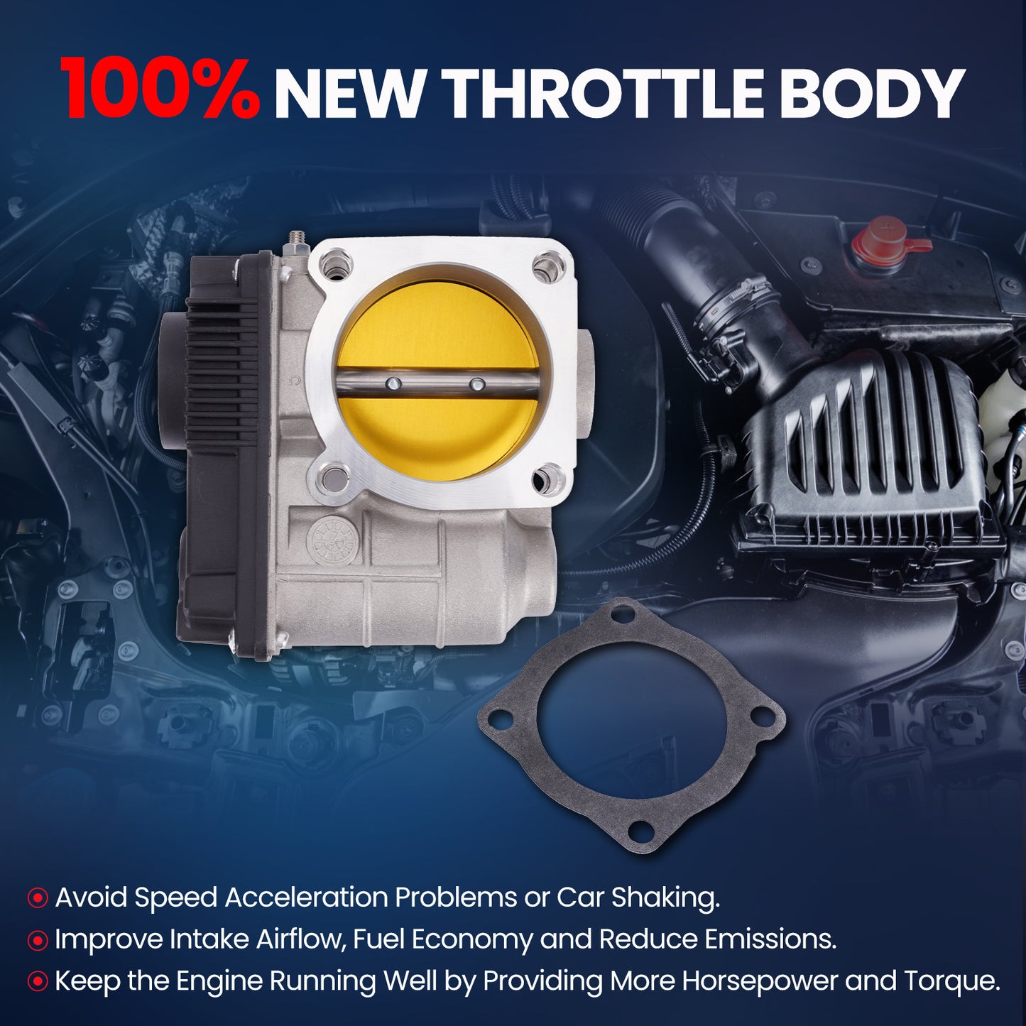 MOCA Throttle Body Fit for 2002-2006 Nissan Sentra L4 2.5L & 2002-2008 Nissan X-Trail L4 2.5L