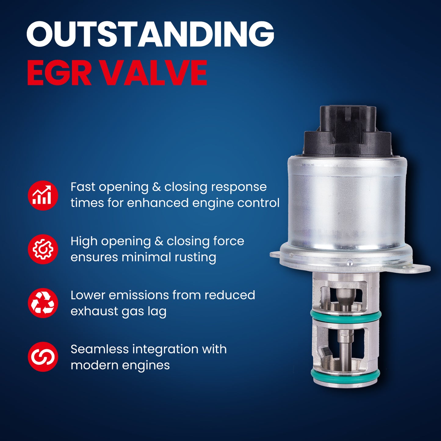 MOCA EGV1031 EGR Valve Fit for 2005-2010 Ford E-350 E-450 Super Duty 6.0L & 2005-2007 Ford F-250 F-350 F-450 F-550 Super Duty 6.0L