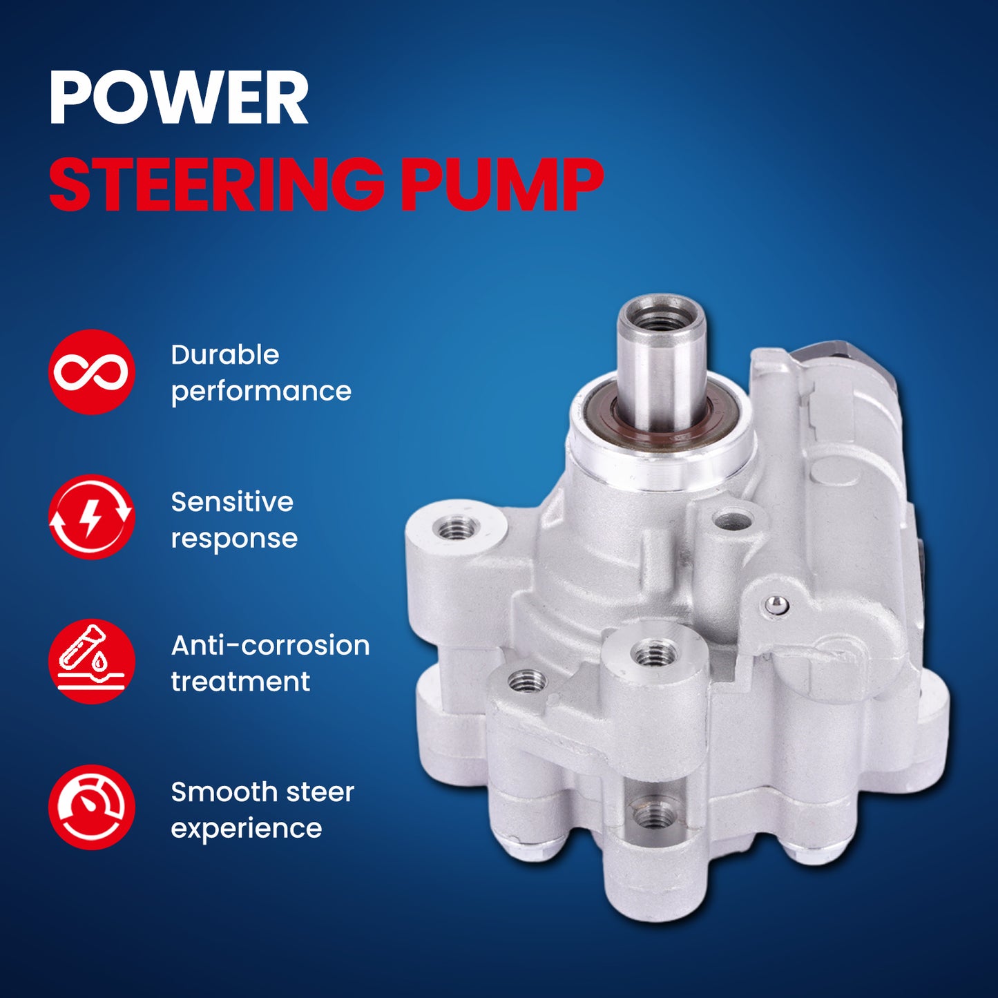 MOCA Power Steering Pump Fit for 2007-2010 Chrysler Cirrus Sebring 3.5L & 2008-2010 Dodge Avenger 2.7L & 2009-2010 Volkswagen Routan 3.8L 4.0L