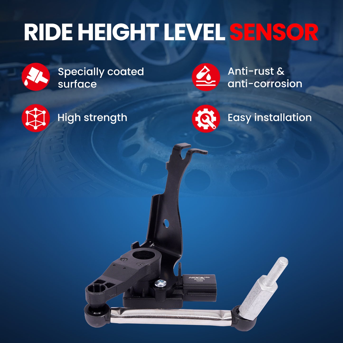 MOCA RH4271 Front Right Ride Leveling Height Sensor Fit for 2018-2024 Audi Q5 2.0L & 2018-2024 Audi SQ5 3.0L & 2019-2024 Audi A6 Quattro 2.0L 3.0L