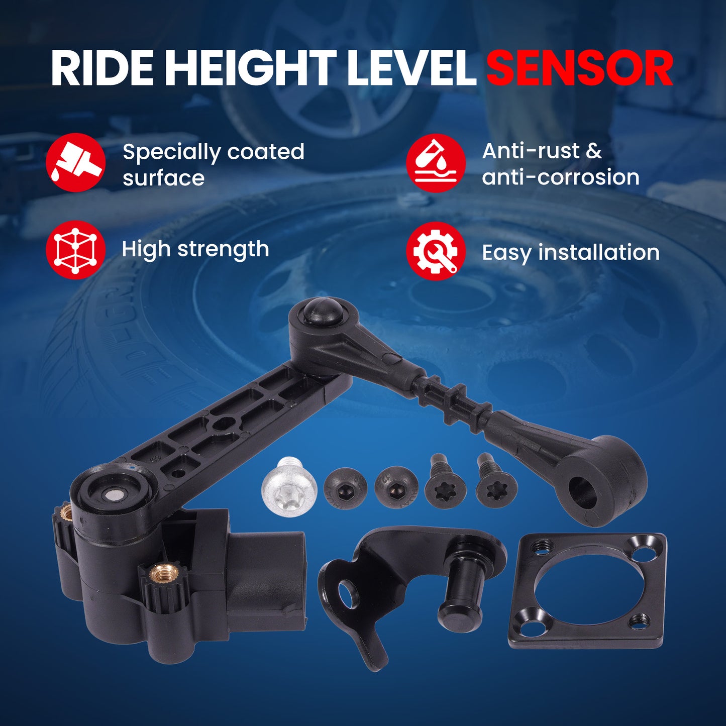 MOCA RH5059 Front Right Ride Height Level Sensor Fit for 2006-2009 Land Rover Range Rover Sport 4.2L 4.4L
