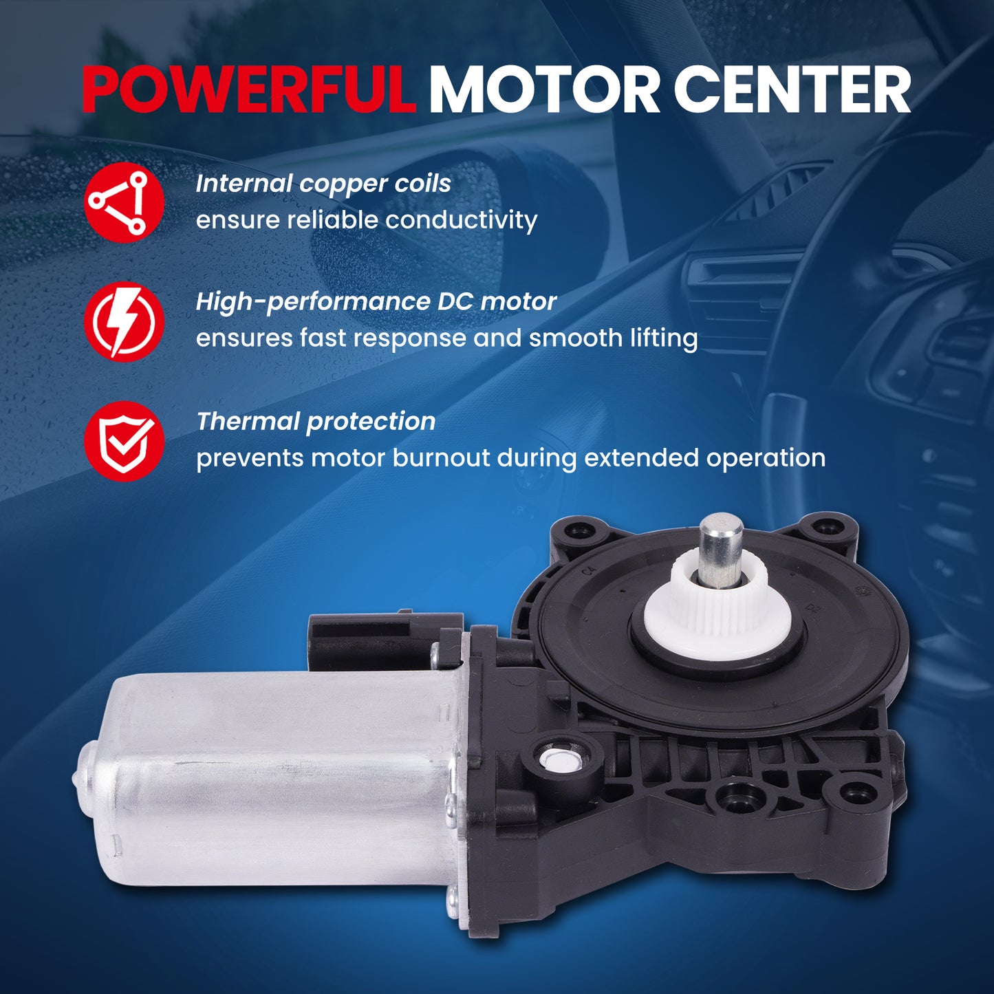 MOCA Front Rear Power Window Motor Fit for 2013-2020 Chevrolet Sonic & 2016 Chevrolet Cruze Limited & 2012/4/26-2015 Chevrolet Cruze