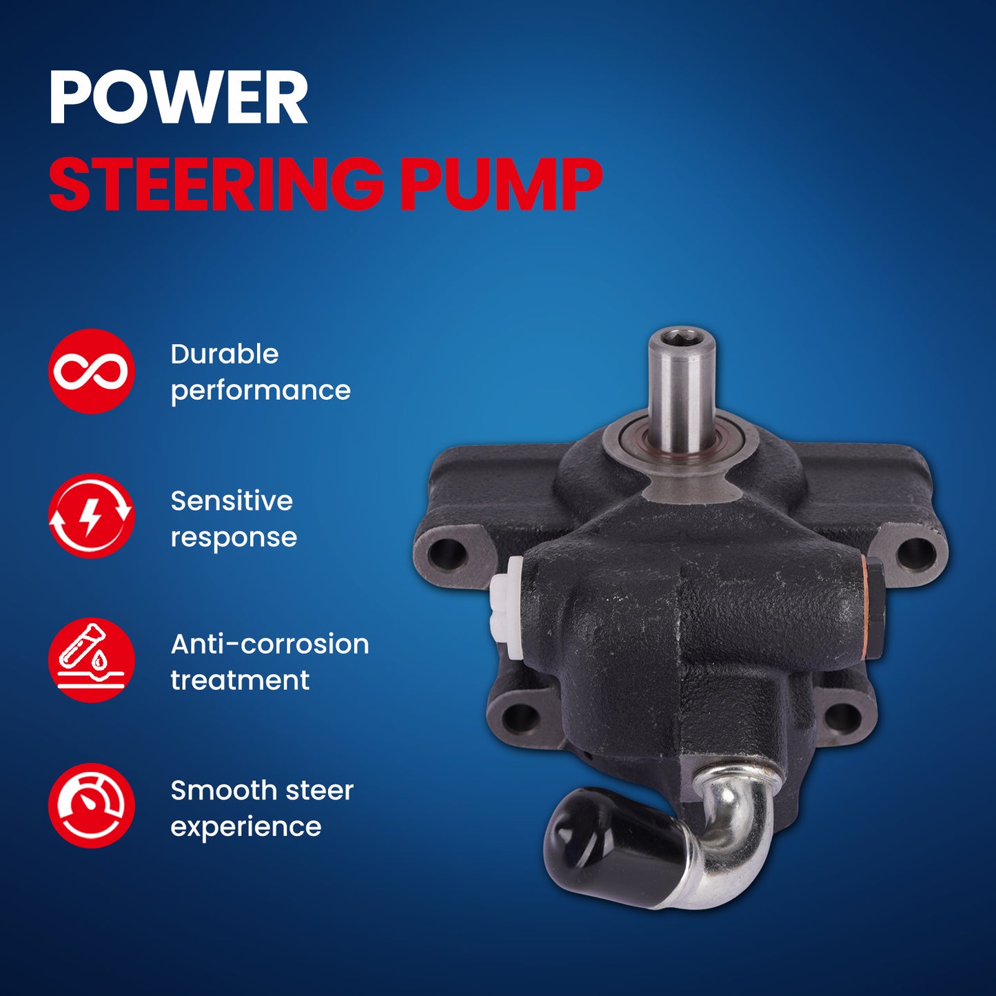 MOCA Power Steering Pump Fit for 2005-2010 Ford Mustang V8 4.6L