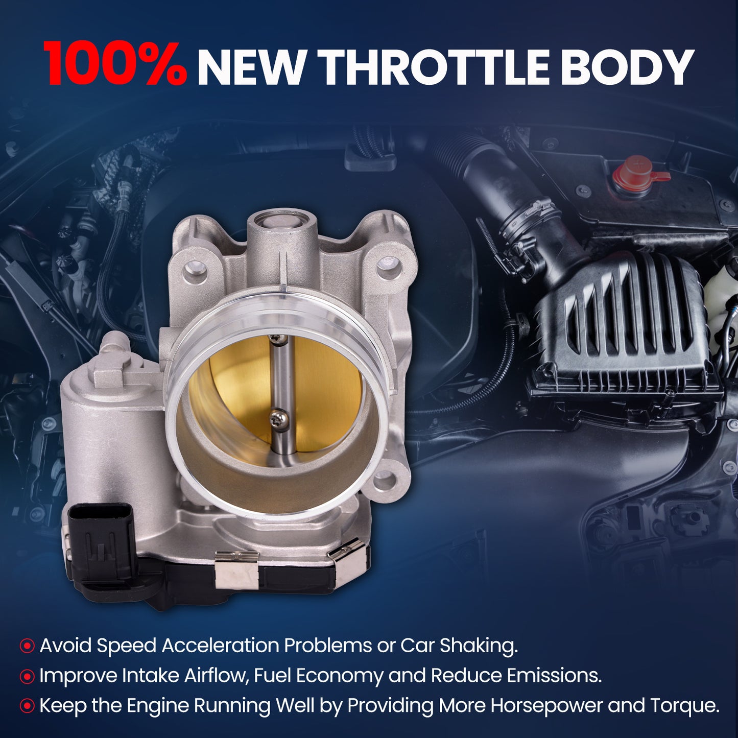 MOCA Throttle Body Fit for 2014-2017 Buick Regal 2.0L & 2013-2019 Cadillac ATS 2.0L & 2014-2019 Cadillac CTS 2.0L & 2013-2022 Chevrolet Malibu 2.0L