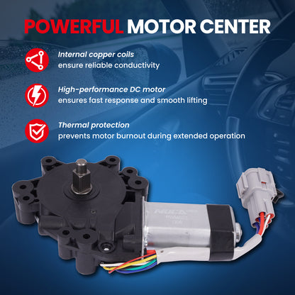MOCA Front Left Power Window Motor Fit for 2004-2015 Nissan TITAN & 2005-2015 Nissan Armada & 2004-2013 INFINITI QX56