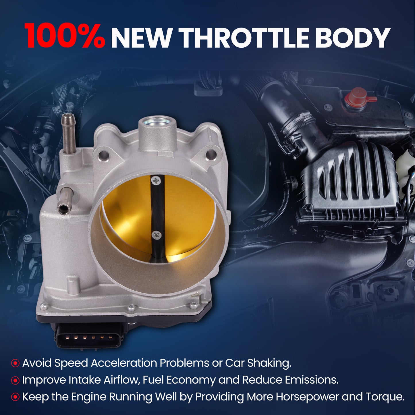 MOCA S20197 Throttle Body Fit for 2008-2022 Toyota Sequoia 5.7L & 2007-2021 Toyota Tundra 5.7 & 2008-2021 Lexus LX570 5.7L