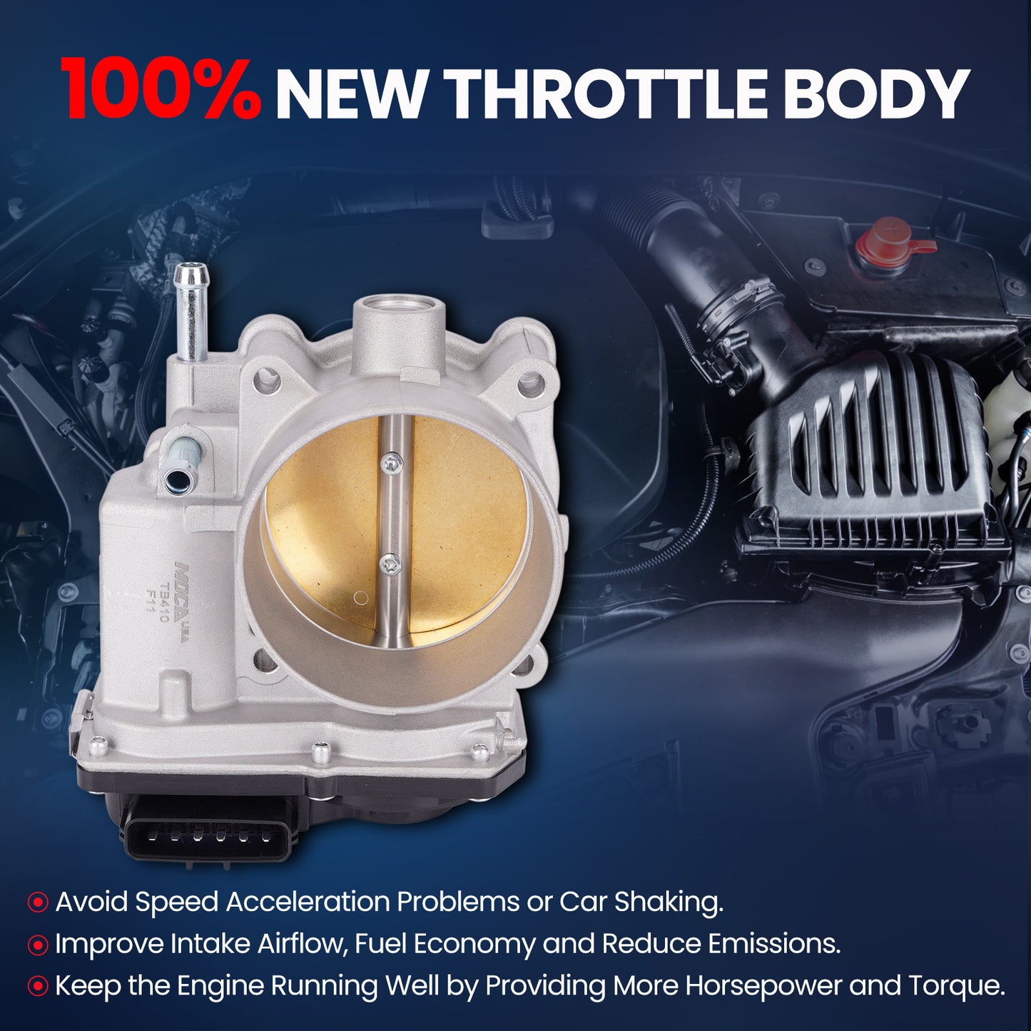 MOCA S20410 Throttle Body Fit for 2018-2022 Lexus RX350L 3.5L & 2018-2024 Toyota Camry 3.5L & 2017-2021 Toyota Highlander 3.5L & 2017-2020 Toyota Sienna 3.5L