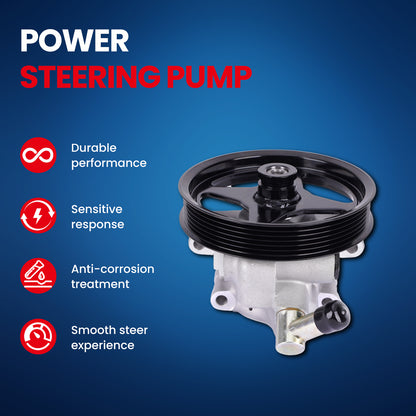 Bomba de dirección asistida MOCA compatible con Ford Crown Victoria 4.6L (2004-2007), Mercury Grand Marquis 4.6L (2004-2007) y Lincoln Town Car 4.6L (2003-2006)