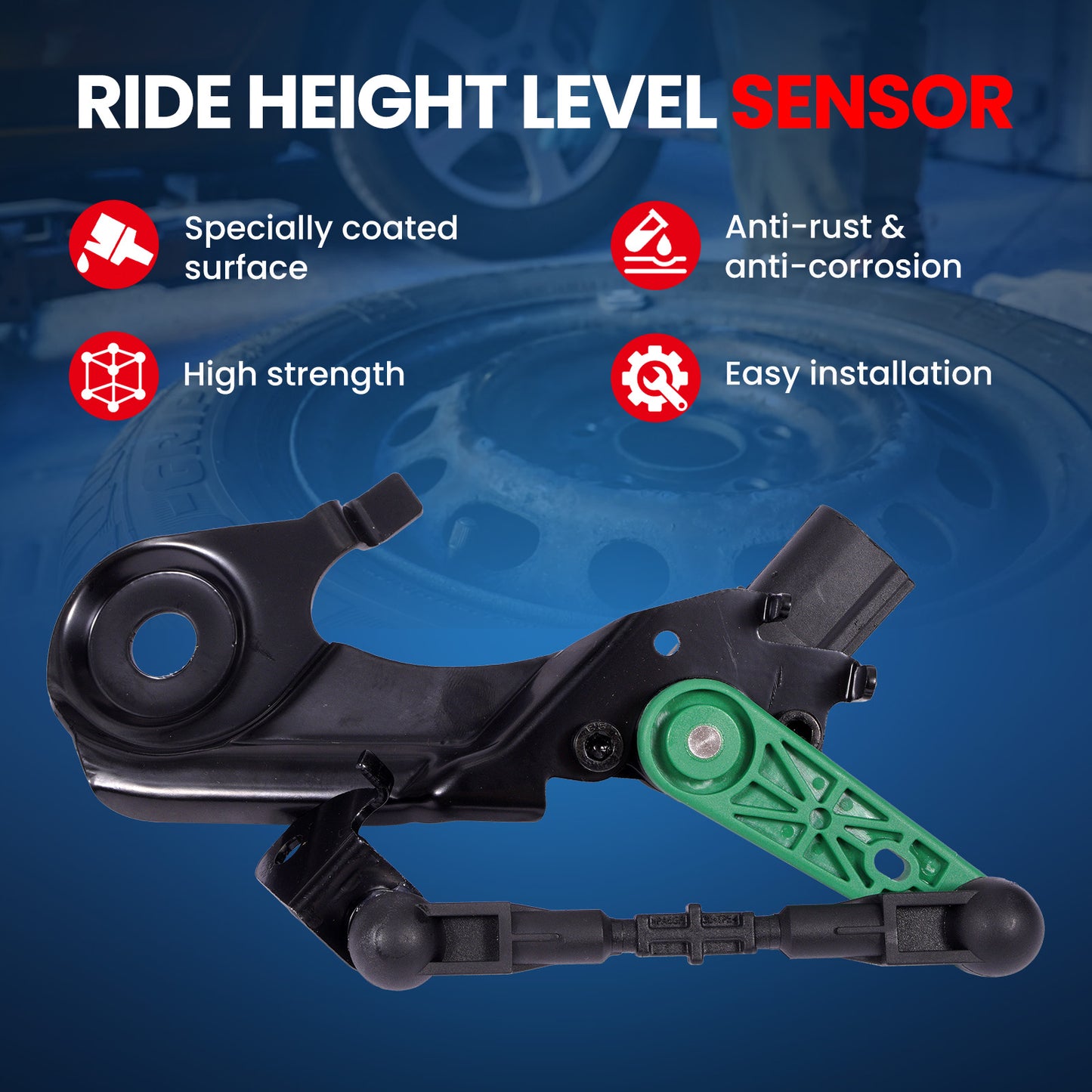 MOCA V10-72-0059 Rear Right Ride Leveling Height Sensor Fit for 2015-2024 Porsche Macan & 2011-2018 Audi A8 Quattro & 2012-2018 Audi A6 A6 Quattro