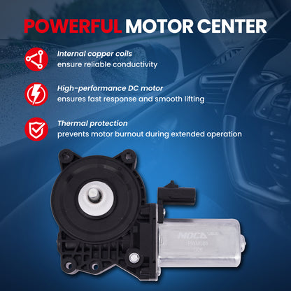 Motor de elevalunas eléctrico delantero trasero derecho MOCA compatible con Buick Encore 2013-2022, Chevrolet Trax 2013-2022 y Chevrolet Sonic 2013-2020