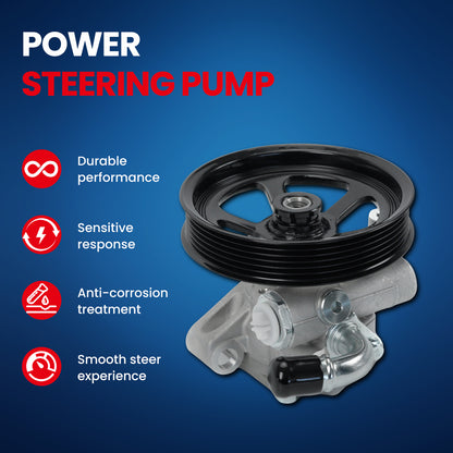 MOCA Power Steering Pump Fit for 2007-2009 Suzuki XL-7 3.2L & 2007-2010 Saturn Outlook 3.6L & 2008-2010 Saturn Vue 3.6L & 2009-2017 Chevrolet Traverse 3.6L