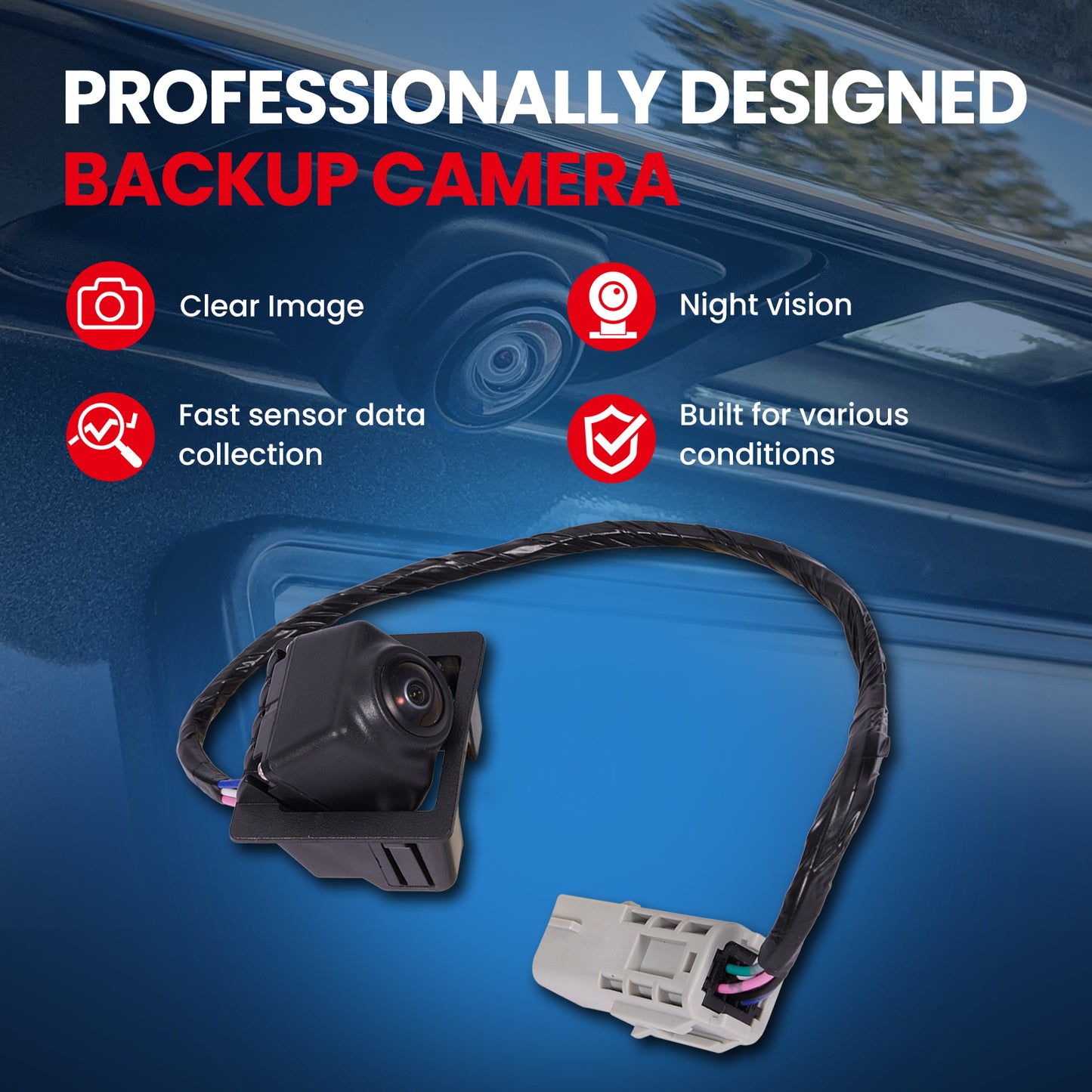 Cámara de asistencia para estacionamiento trasero MOCA 592-284 compatible con Cadillac SRX 3.6L 2012-2016 y Cadillac SRX 2.8L 3.0L 2010-2011