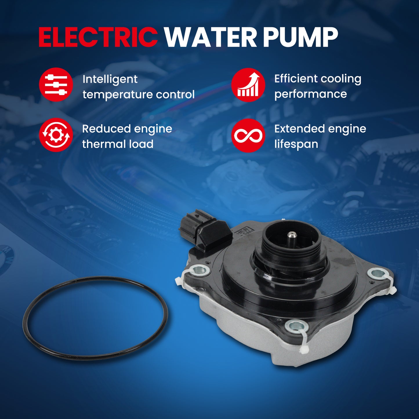 MOCA Electric Engine Water Pump Fit for 2018-2021 Toyota Camry 2.5L & 2019-2022 Toyota Avalon 3.5L