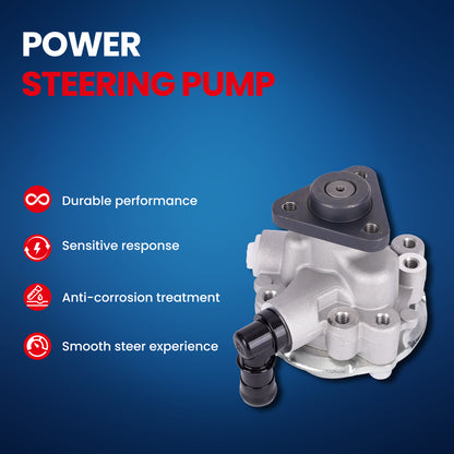 MOCA Power Steering Pump Fit for 2001-2005 BMW 320i 2.2L & 2001-2006 BMW 325Ci 2.5L