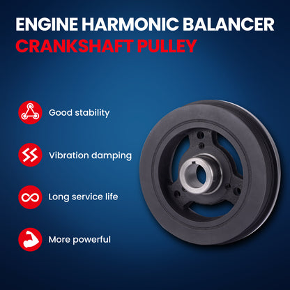 Balanceador armónico de motor para Jeep Cherokee Comanche TJ Wagoneer Wrangler 4.0L