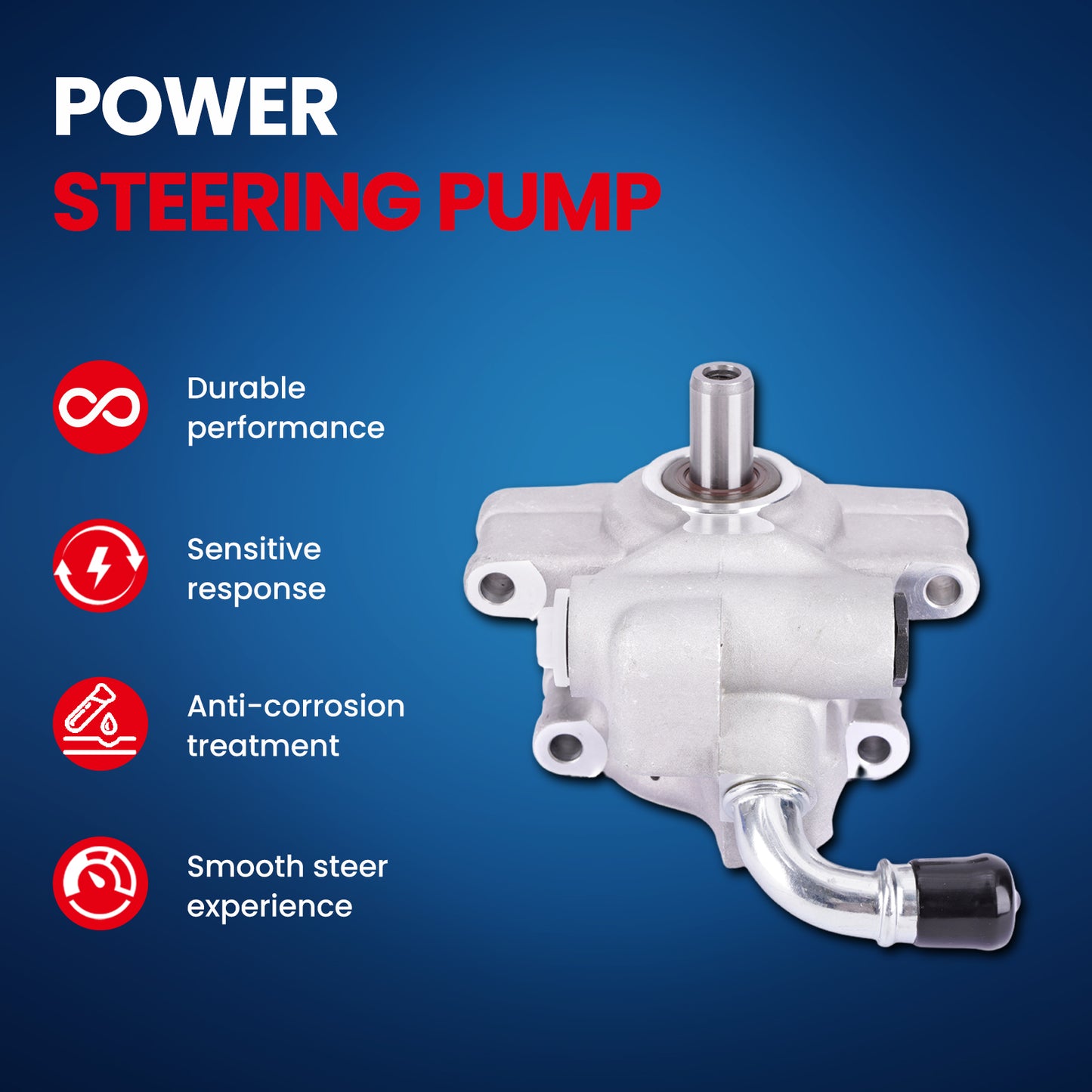 Bomba de dirección asistida MOCA compatible con Ford F-250 y F-350 Super Duty de 5,4 L (2008-2010)