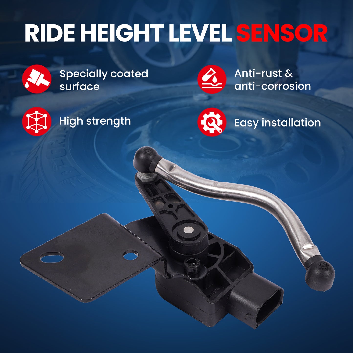 MOCA RH3711 Front Right Height Level Sensor Fit for 2011-2015 Dodge Durango 3.6L 5.7L & 2011-2015 Jeep Grand Cherokee 3.6L 5.7L