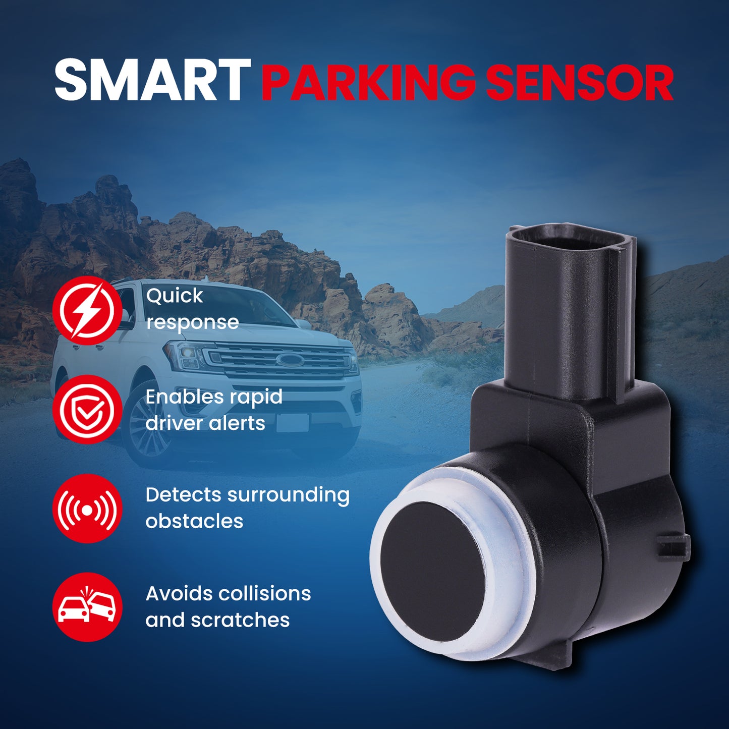 MOCA Rear Parking Aid Sensor Fit for 2008-2017 Buick Enclave & 2007-2014 Chevrolet Suburban 1500 & 2007-2010 Saturn Outlook