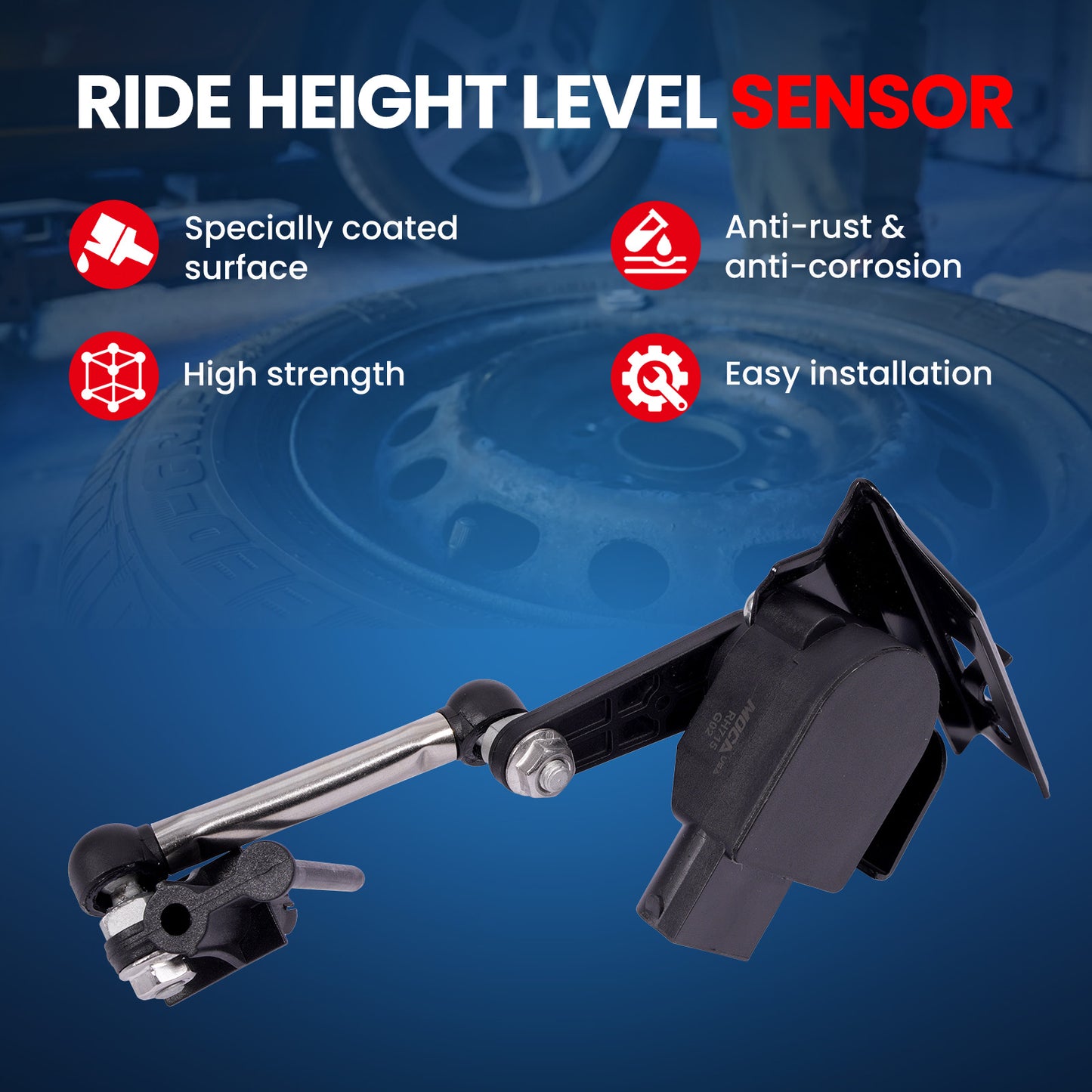 MOCA 97034302103 Front Left Ride Leveling Height Sensor Fit for 2010-2016 Porsche Panamera