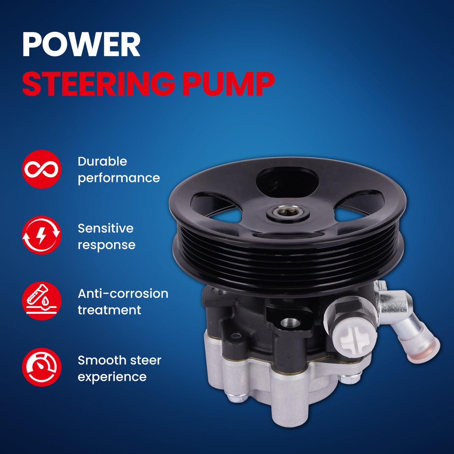 Bomba de dirección asistida MOCA compatible con Toyota Sequoia V8 4.7L 2001-2007 y Toyota Tundra V8 4.7L 2000-2006