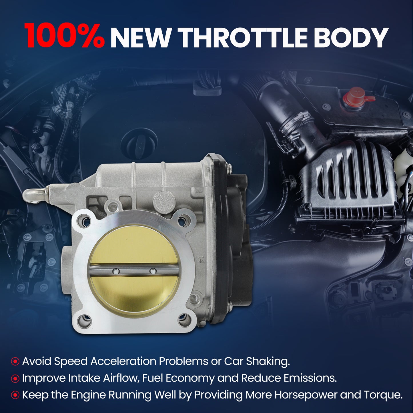 MOCA Throttle Body for 2007-2013 Nissan Altima 2.5L & 2008-2013 Nissan Rogue 2.5L