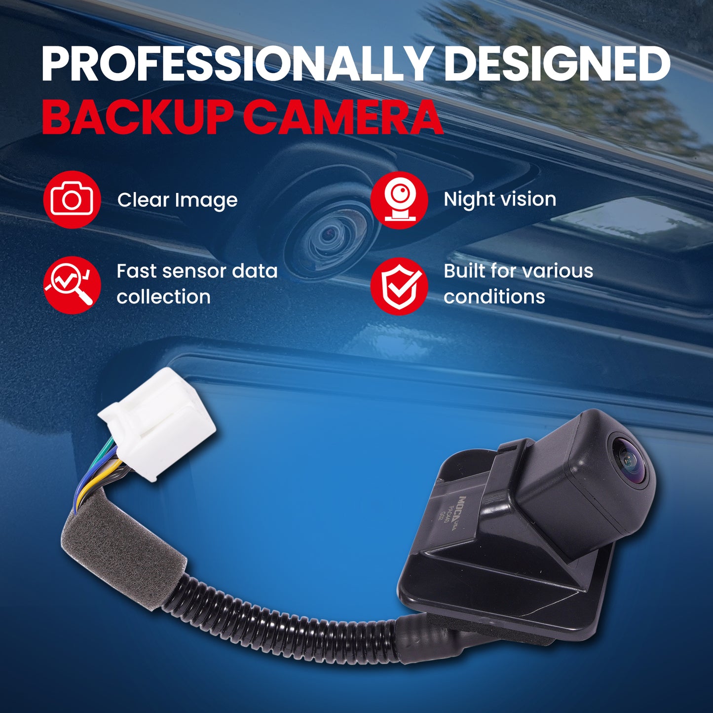 MOCA 590-440 Rear Park Assist Camera Fit for 2014-2017 Honda Accord 2.4L 3.5L & 2007-2009 Kia Sorento 3.8L