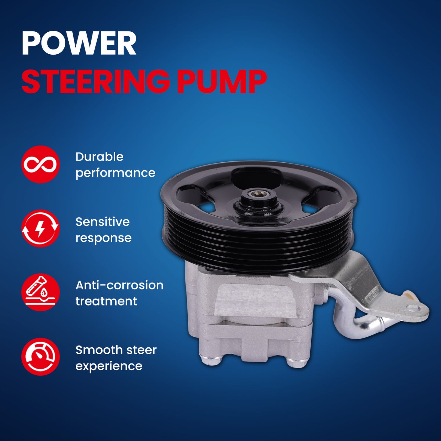 MOCA Power Steering Pump Fit for 2008-2012 INFINITI EX35 & 2009-2012 INFINITI FX35 & 2014-2019 INFINITI Q70 3.7L & 2014-2017 INFINITI QX70 3.7L