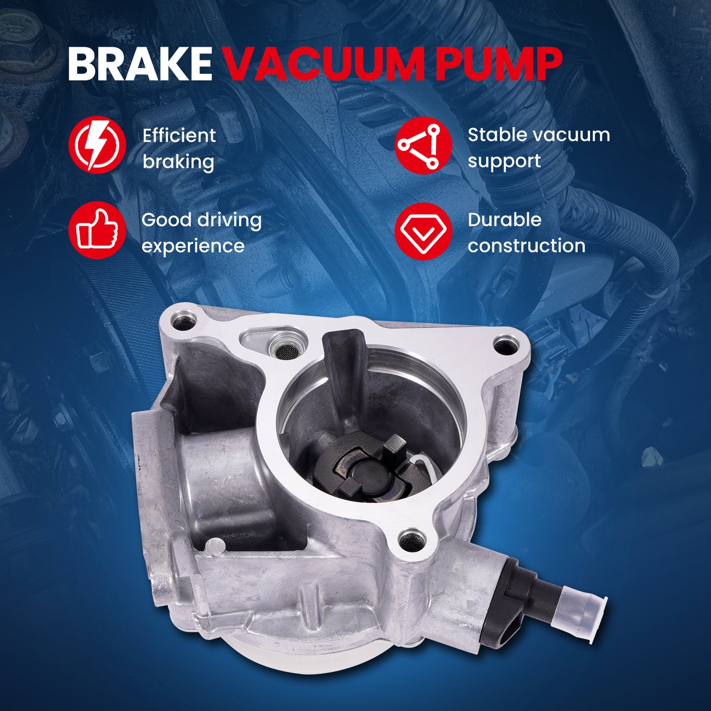 Bomba de vacío MOCA VCP157 compatible con Volkswagen CC 2.0L (2009-2017), Volkswagen Eos 2.0L (2009-2016) y Audi A3 A3 Quattro 2.0L (2009-2013)