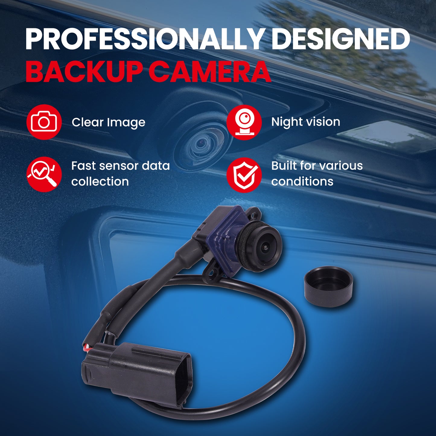 MOCA 590-407 Rear Park Assist Camera Fit for 2012-2013 Dodge Durango 3.6L 5.7L & 2012-2013 Jeep Grand Cherokee 3.6L 5.7L 6.4L & 2013 Jeep Grand Cherokee --