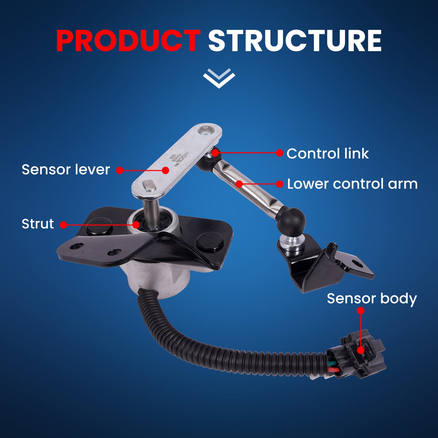 MOCA 53820-1LA2A Rear Ride Leveling Height Sensor Fit for 2014-2024 INFINITI QX80 5.6L, 2011-2013 INFINITI QX56 5.6L, 2017-2023 Nissan Armada 5.6L