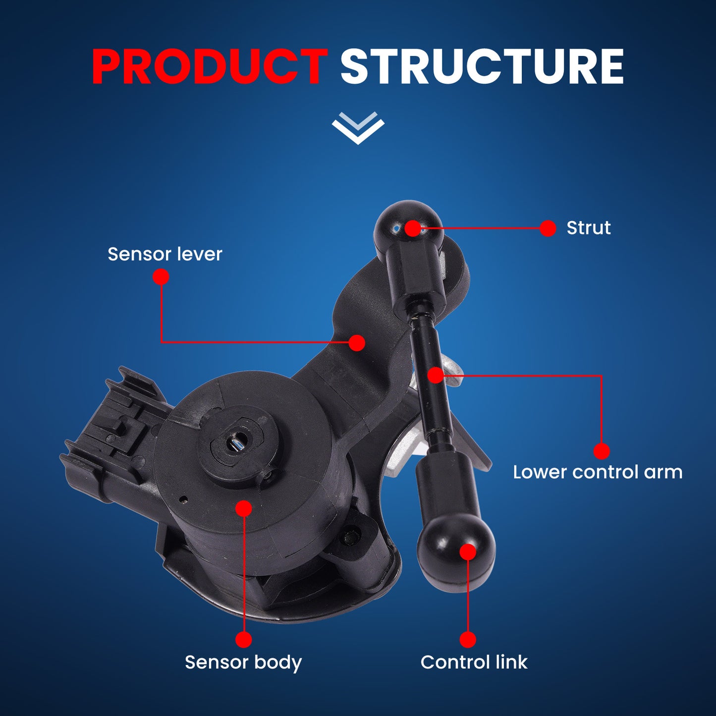 MOCA V51-72-0235 Front Right Suspension Ride Height Sensor Fit for 2016-2024 Chevrolet Camaro 3.6L 6.2L & 2016-2023 Chevrolet Camaro 2.0L