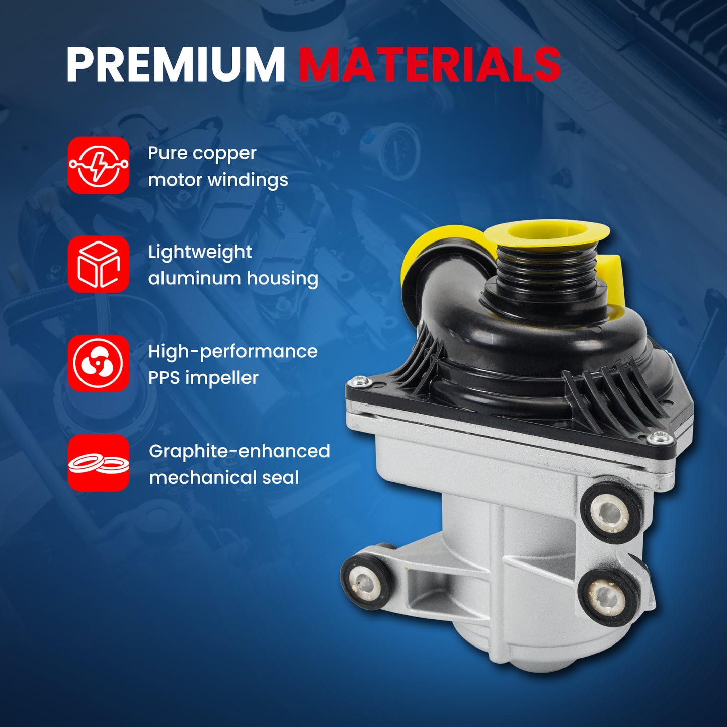 Bomba de agua de motor eléctrico MOCA compatible con BMW X5 3.0L 2007-2010