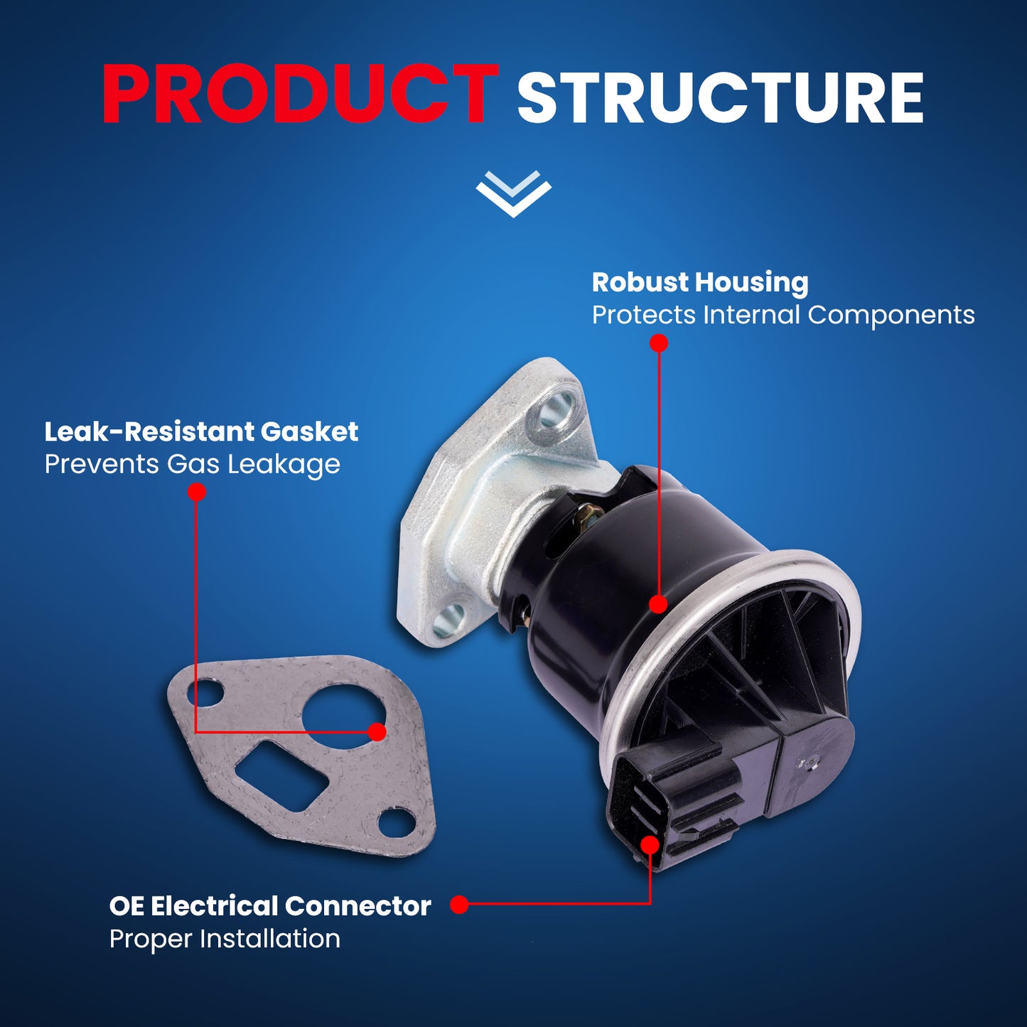 MOCA EGV658 EGR Valve Fit for 1997-1999 Acura CL V6 3.0L & 2001-2006 Acura MDX V6 3.5L & 1999-2008 Honda Odyssey V6 3.5L & 2004-2007 Saturn Vue V6 3.5L