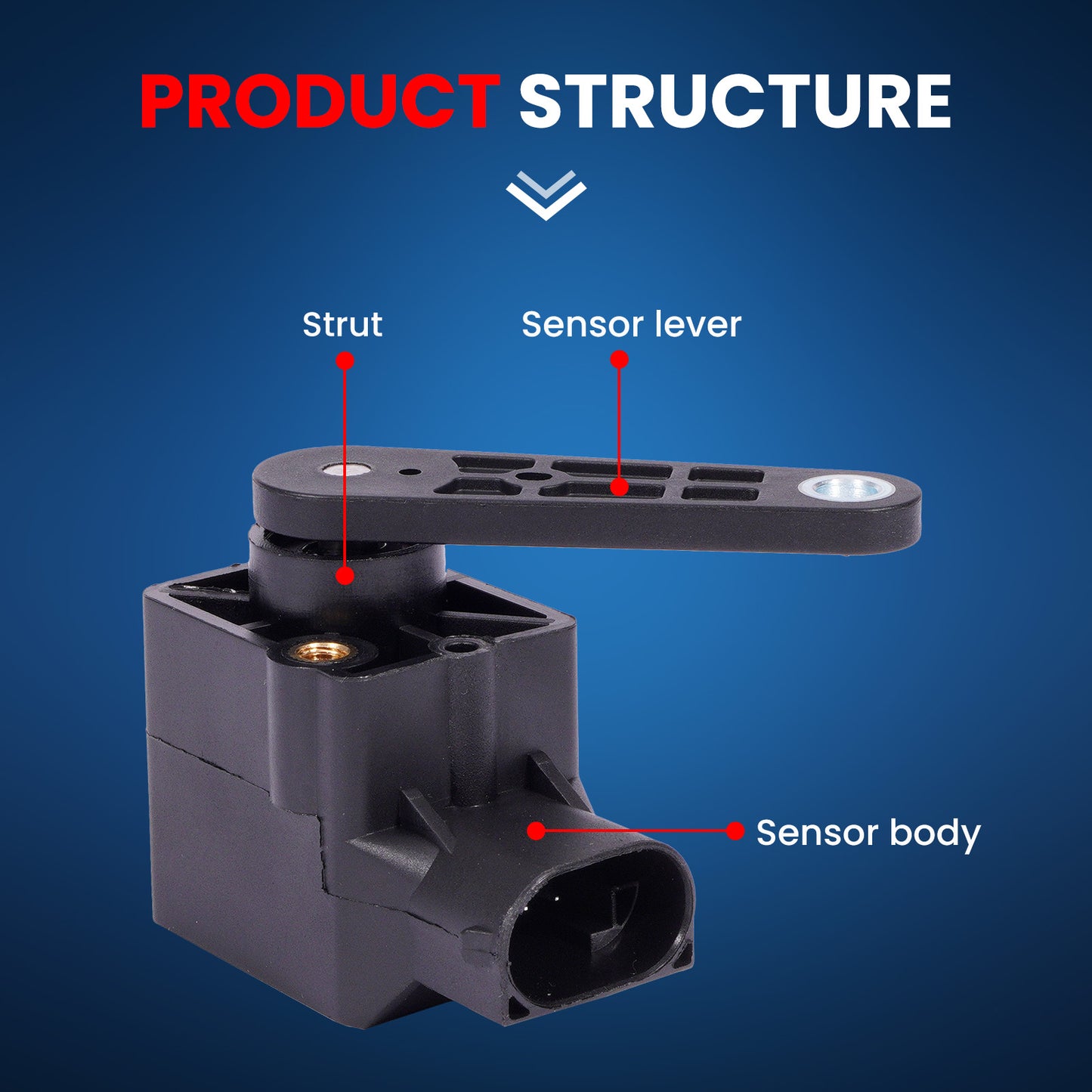 MOCA 926-200 Front or Rear Ride Leveling Height Sensor Fit for 2003-2014 Mercedes-Benz CL600 5.5L & 2003-2013 Mercedes-Benz S600 5.5L & 2005-2013 Mercedes-Benz S65 AMG 6.0L