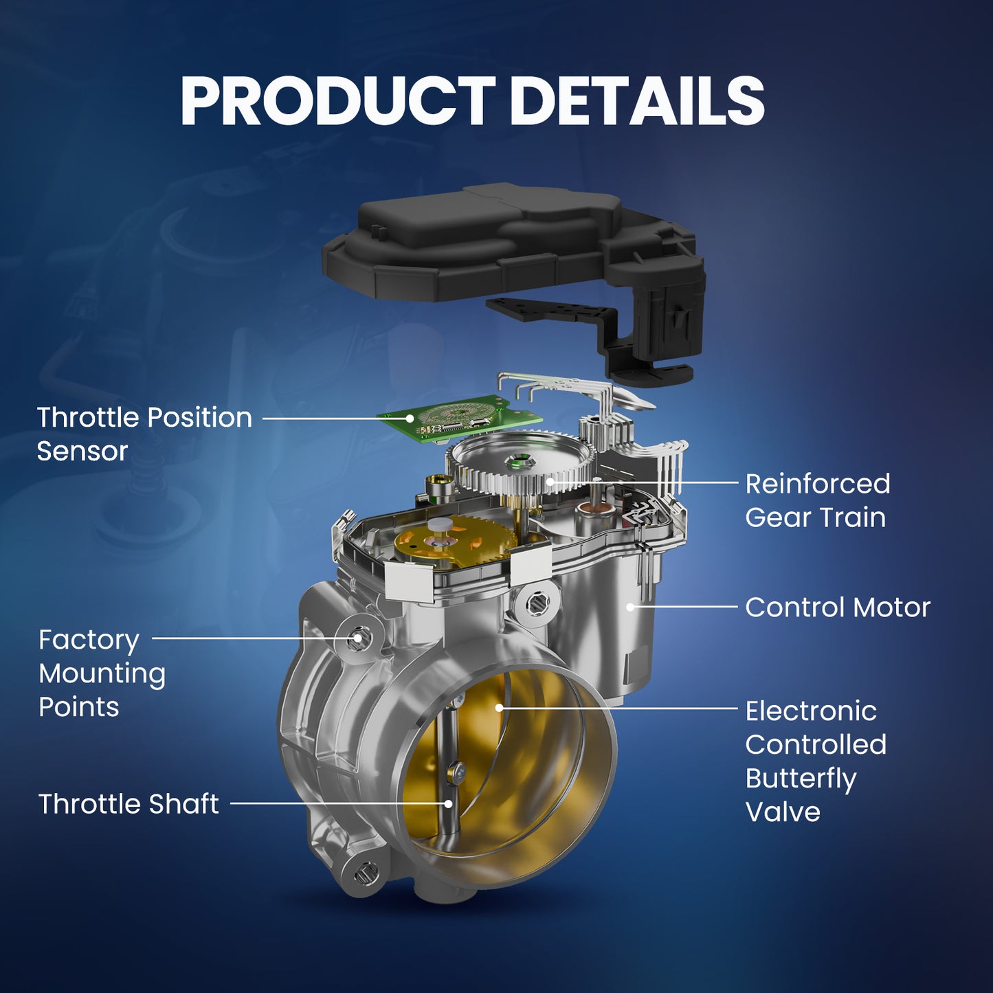 Cuerpo del acelerador MOCA compatible con Nissan Frontier 2.5L (2005-2019, 2022-2023) y Nissan Frontier 3.8L (2020, 2022)