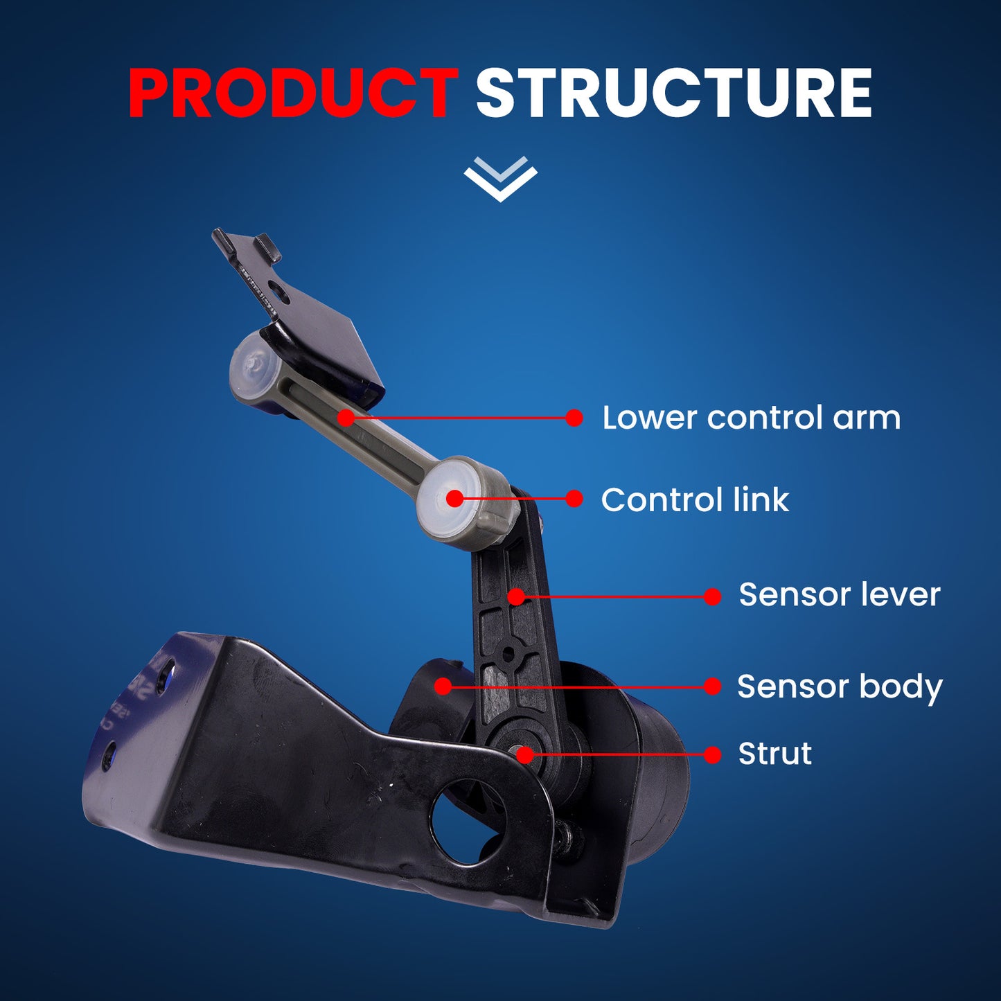 MOCA V10-72-0070 Rear Left Ride Leveling Height Sensor Fit for 2003-2013 Bentley Continental & 2004-2010 Audi A8 Quattro & 2004-2006 Volkswagen Phaeton