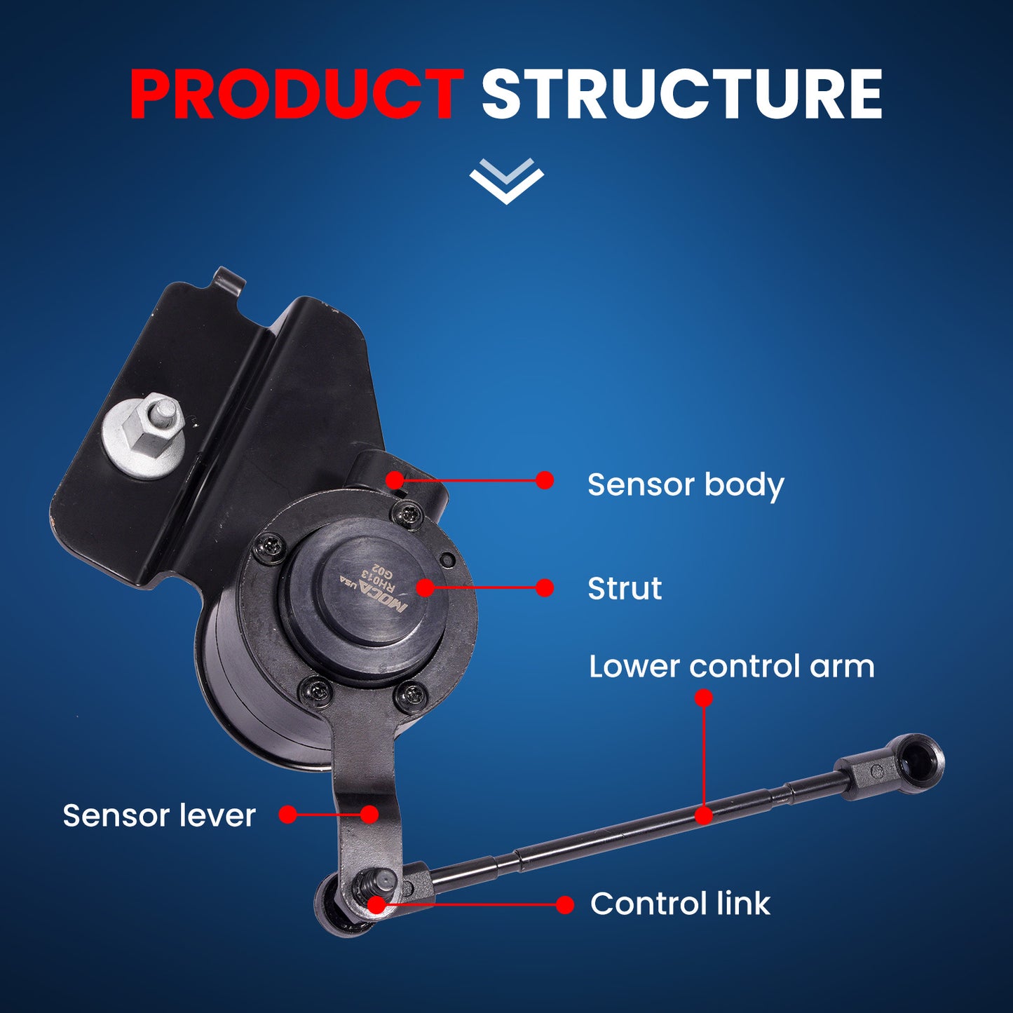 MOCA 926-785 Rear Right Ride Leveling Height Sensor Fit for 2006-2011 Buick Lucerne 3.8L 4.6L & 2006-2011 Cadillac DTS 4.6L