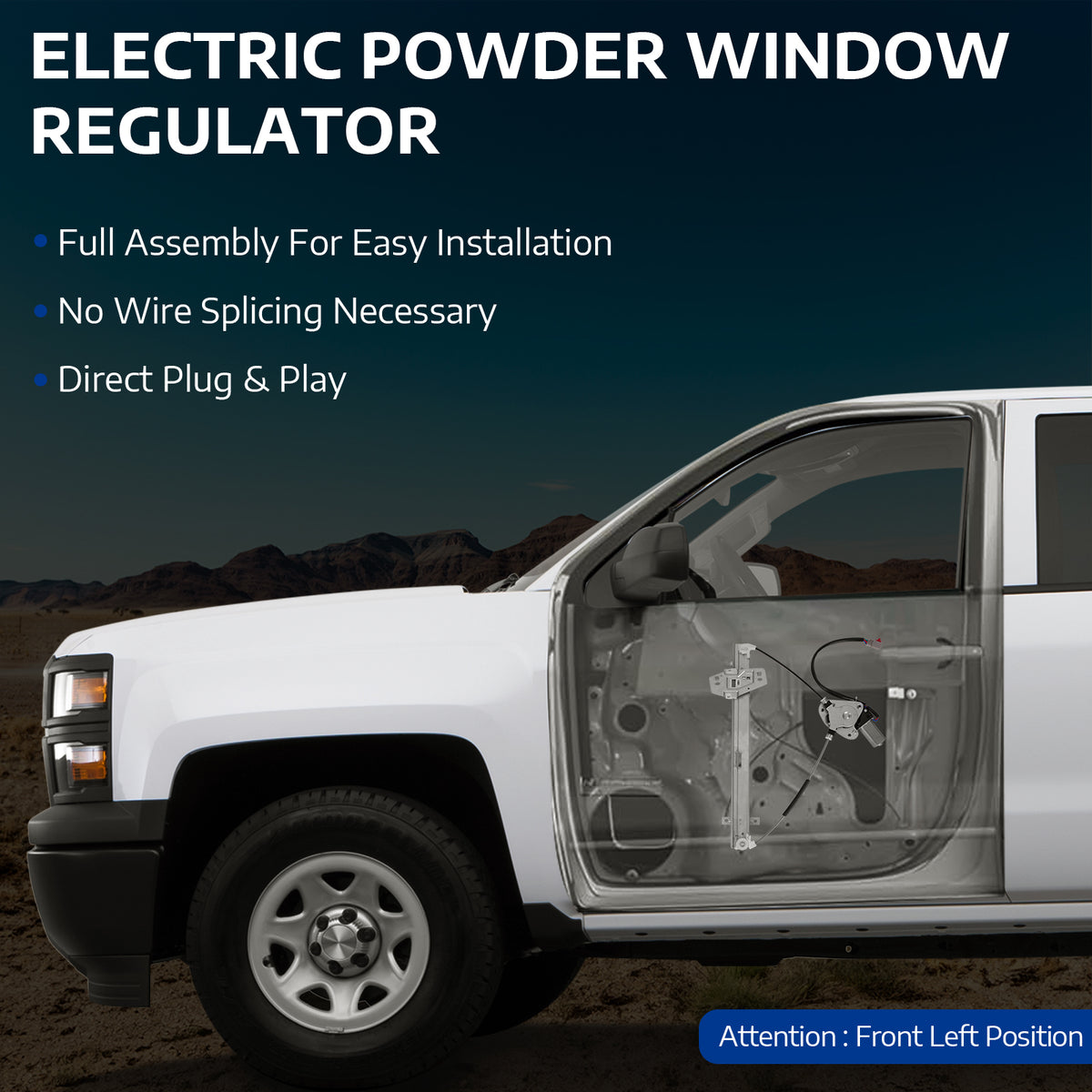 Elevalunas eléctrico delantero izquierdo MOCA con motor compatible con Honda Element 2003-2011