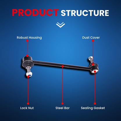 MOCA 2Pcs Front Sway Bar Link Kit Fit for 2011-2014 Chrysler 200 V6 3.6L & 2009-2014 Dodge Avenger L4 2.4L