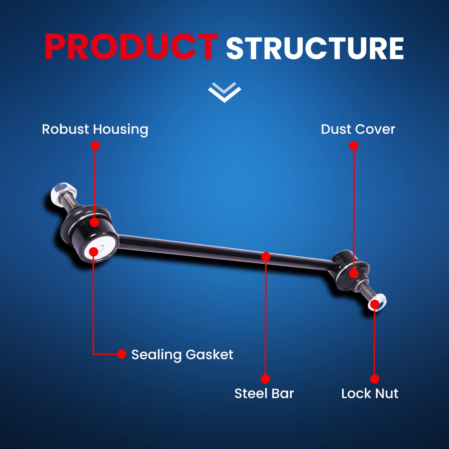 MOCA 2Pcs Front Sway Bar Link Kit Fit for 1997-2001 BMW 740i L4 4.4L & 2012-2015 Mazda 5 L4 2.5L