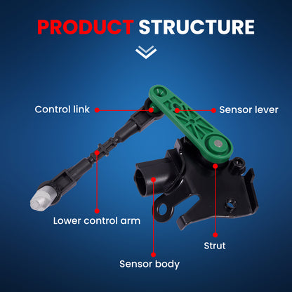 MOCA V10-72-0058 Front Right Ride Leveling Height Sensor Fit for 2011-2018 Audi A8 Quattro & 2012-2018 Audi A7 Quattro & 2012-2018 Audi A6