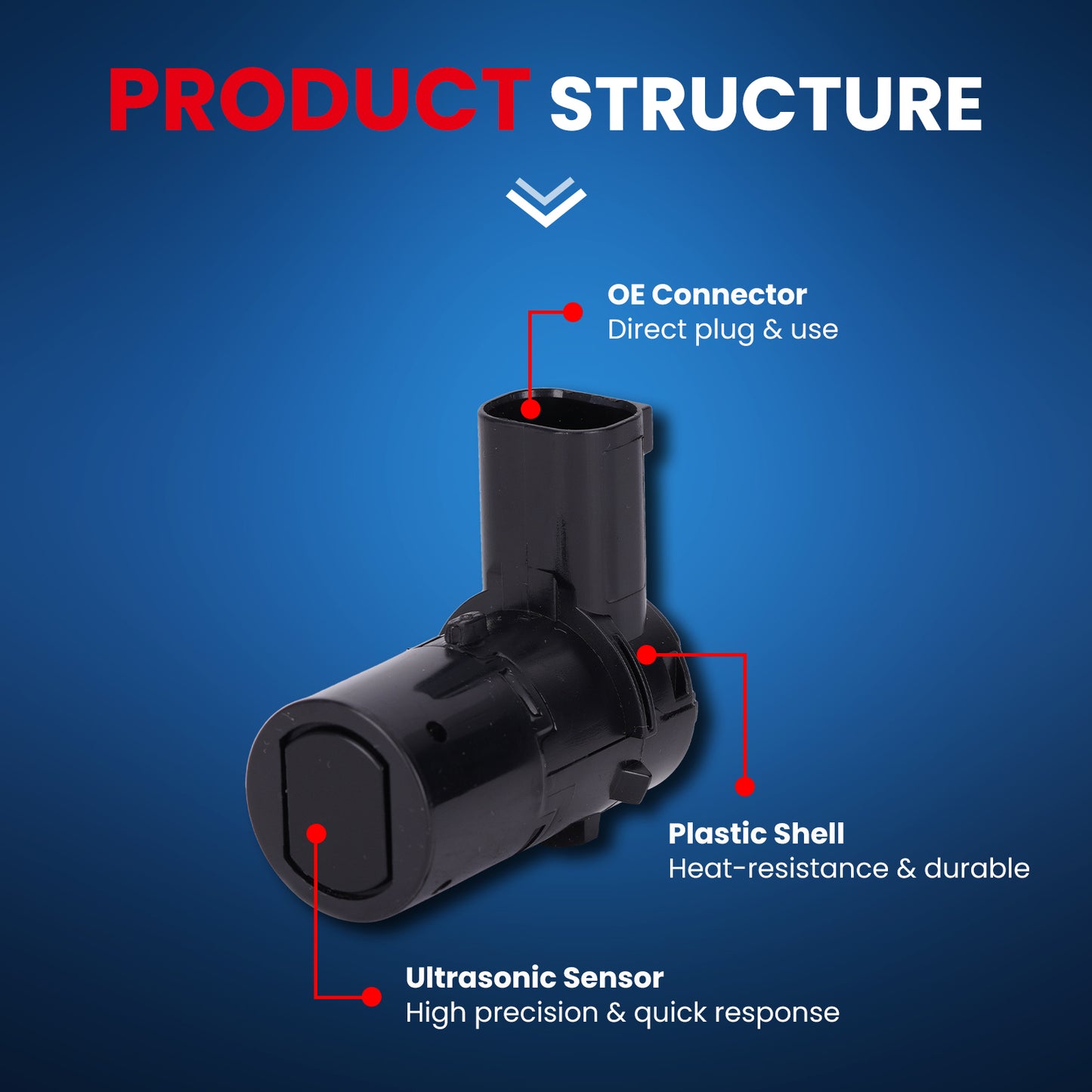 MOCA Parking Aid Sensor Fit for 2007-2014 Ford E-150 E-250 & 2001-2012 Ford Escape & 2002-2010 Mercury Mountaineer