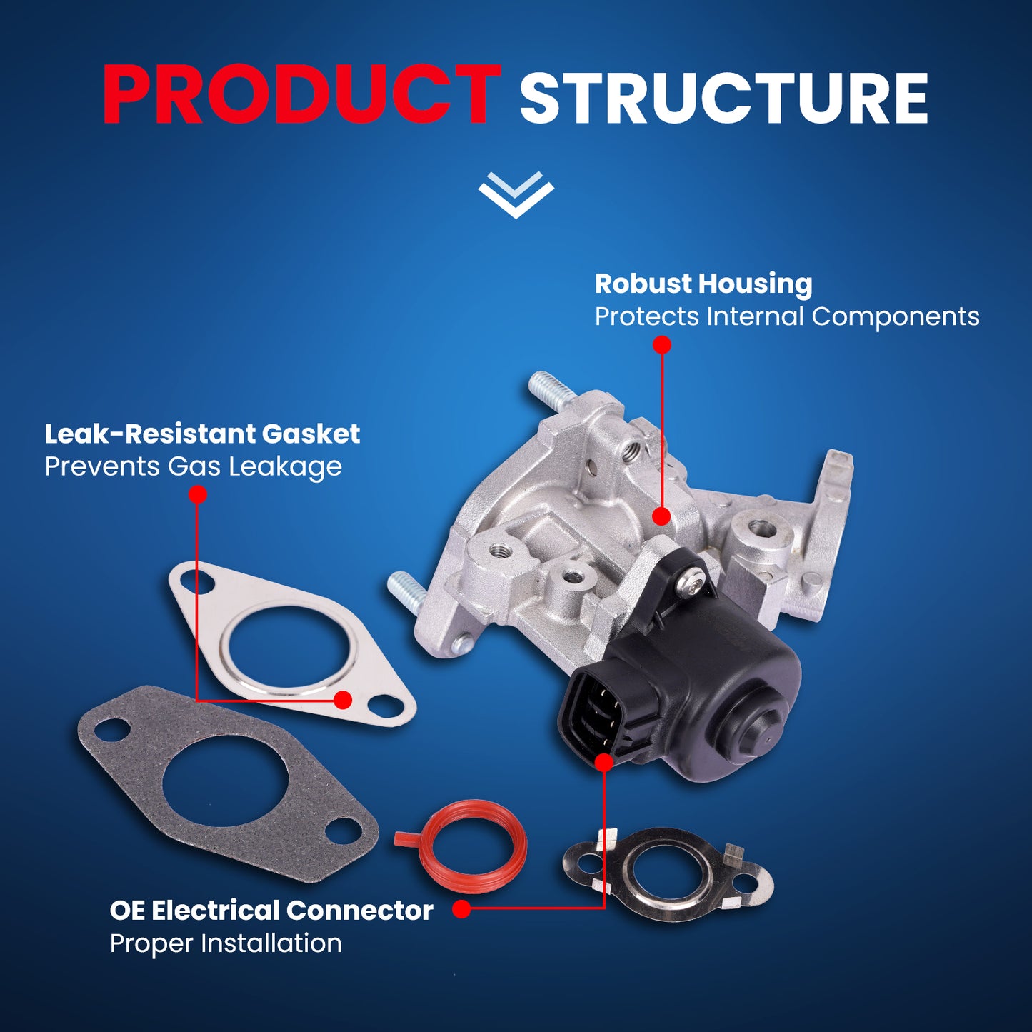 Válvula EGR MOCA EGV1235 compatible con Lexus CT200h 1.8L (2011-2017) y Toyota Prius V 1.8L (2012-2018)