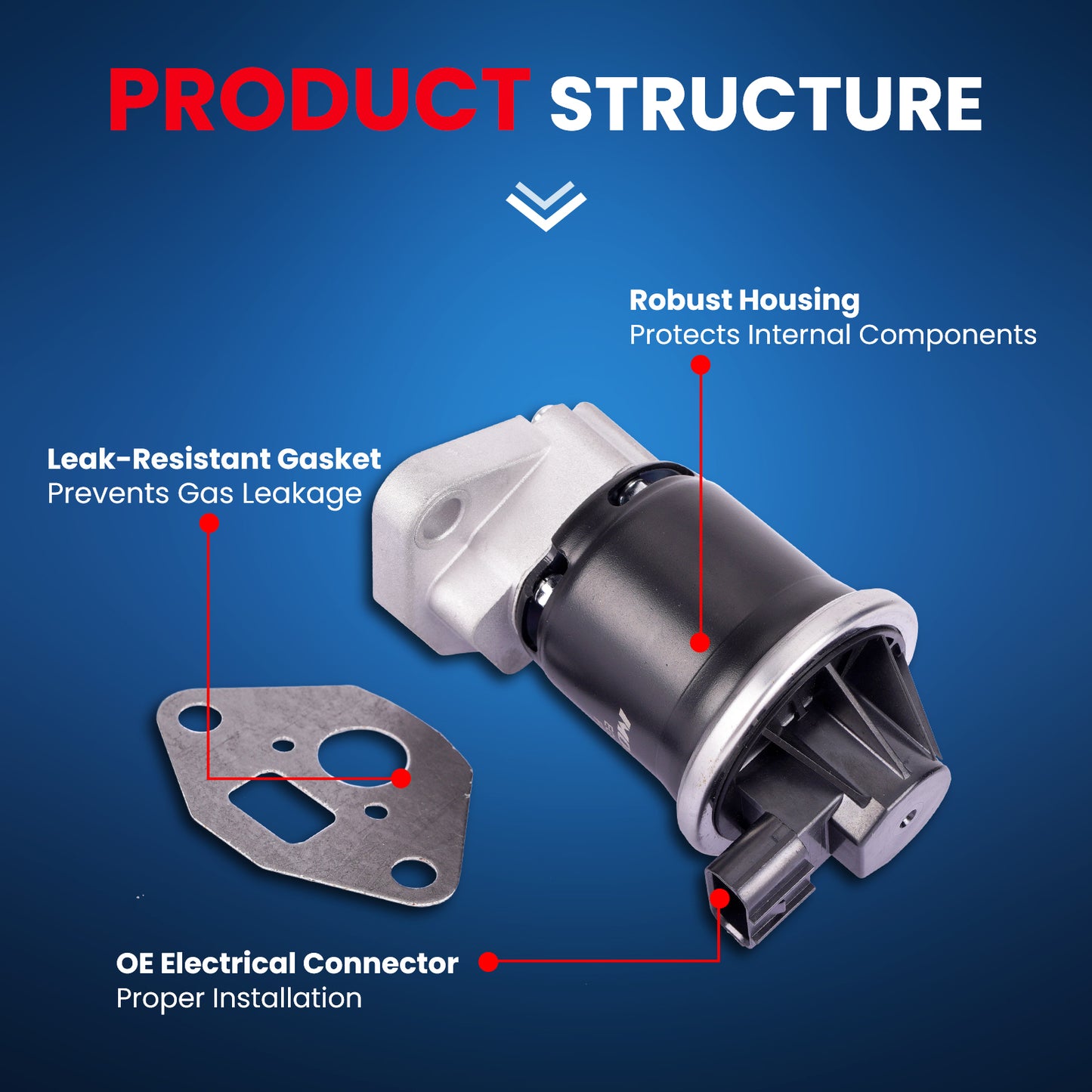 MOCA EGV1134 EGR Valve Fit for 2010-2013 Acura MDX 3.7L & 2008-2012 Honda Accord 3.5L & 2008-2020 Honda Odyssey 3.5L