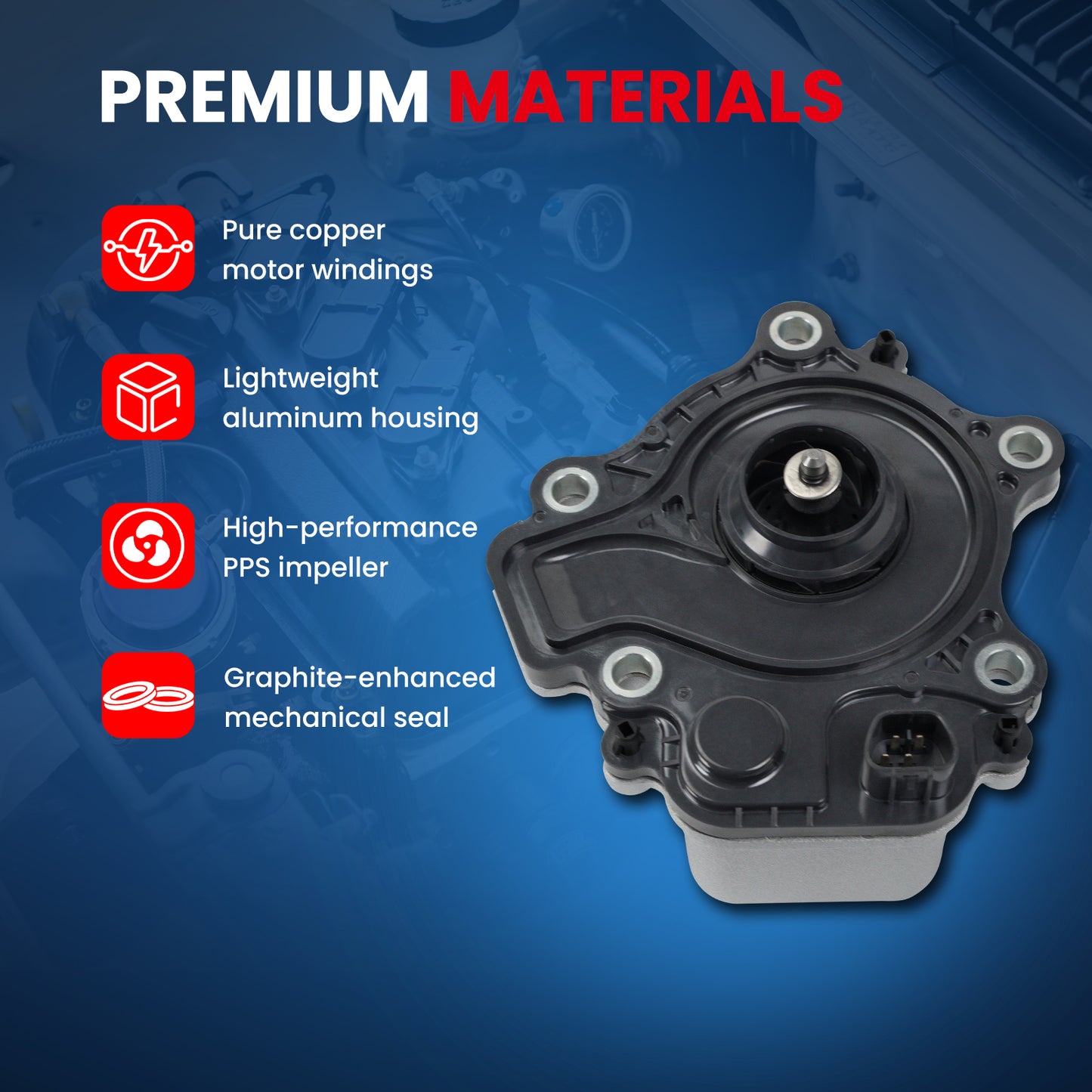 Bomba de agua eléctrica MOCA para Toyota Prius 1.8L (2010-2020), Toyota Prius V 1.8L (2012-2018) y Toyota Prius Prime 1.8L (2017-2020)