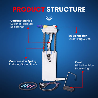 MOCA E3506M Fuel Pump Module Assembly for 2004-2005 Chevrolet Astro & GMC Safari V6 4.3L